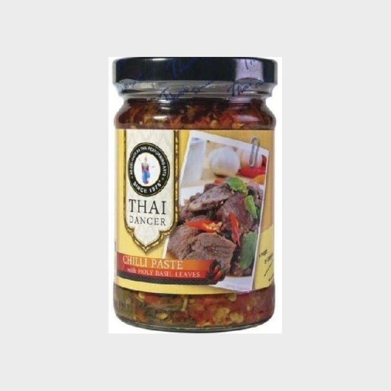 Thai Dancer Chili Paste with Holy Basil Leaves 200gr.