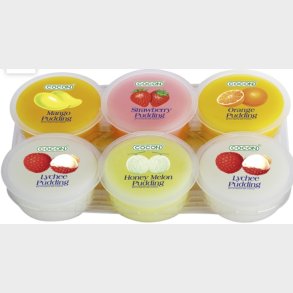 Cocon budding med nata de Coco (blandet smag) jelly 480 g.