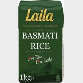 Laila Basmatiris (premium kvalitet) 1 kg.