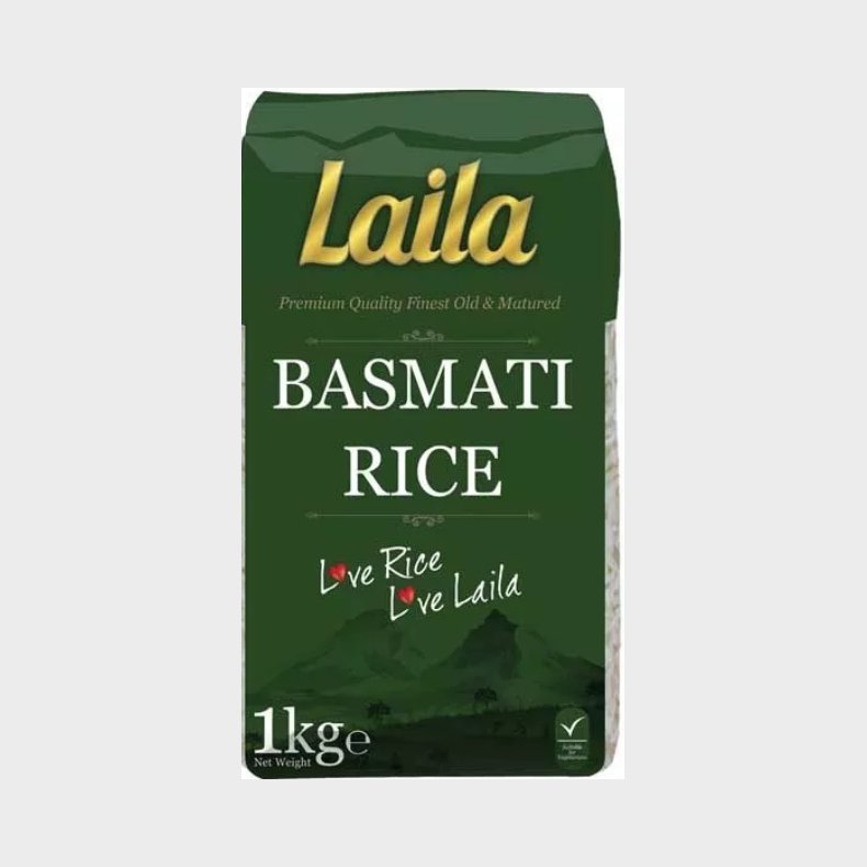 Laila Basmatiris (premium kvalitet) 1 kg.