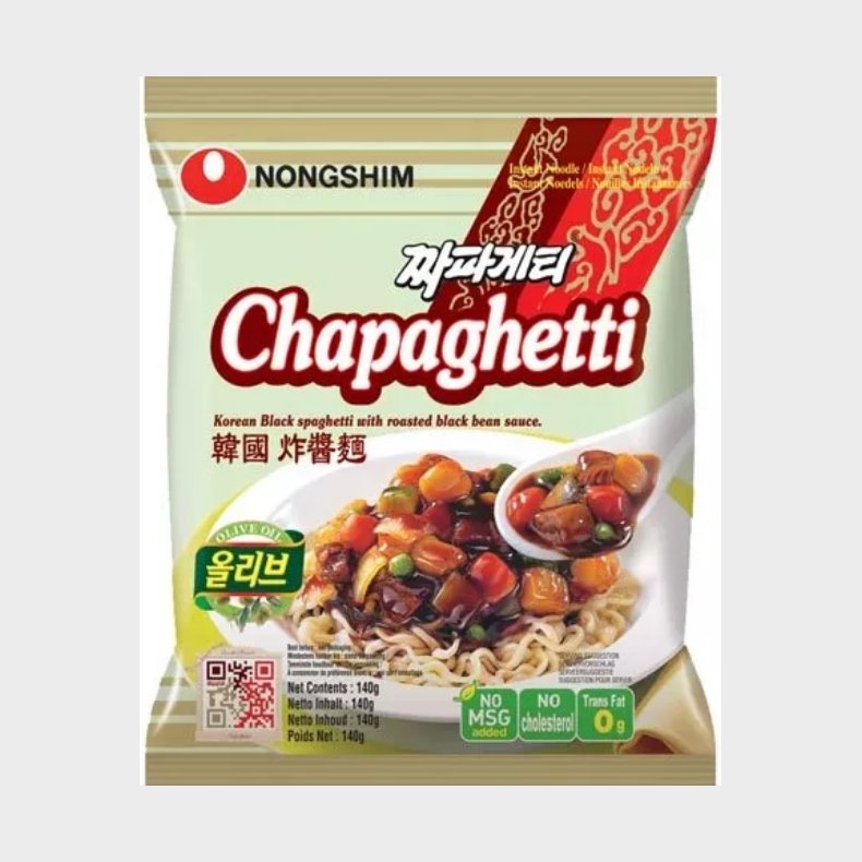 Nongshim Chapaghetti Noodles med Chajang sauce 140 g.