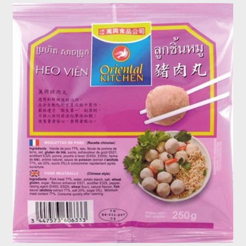 Hotpot Oriental Kitchen Pork Meatballs 250g (Frozen)