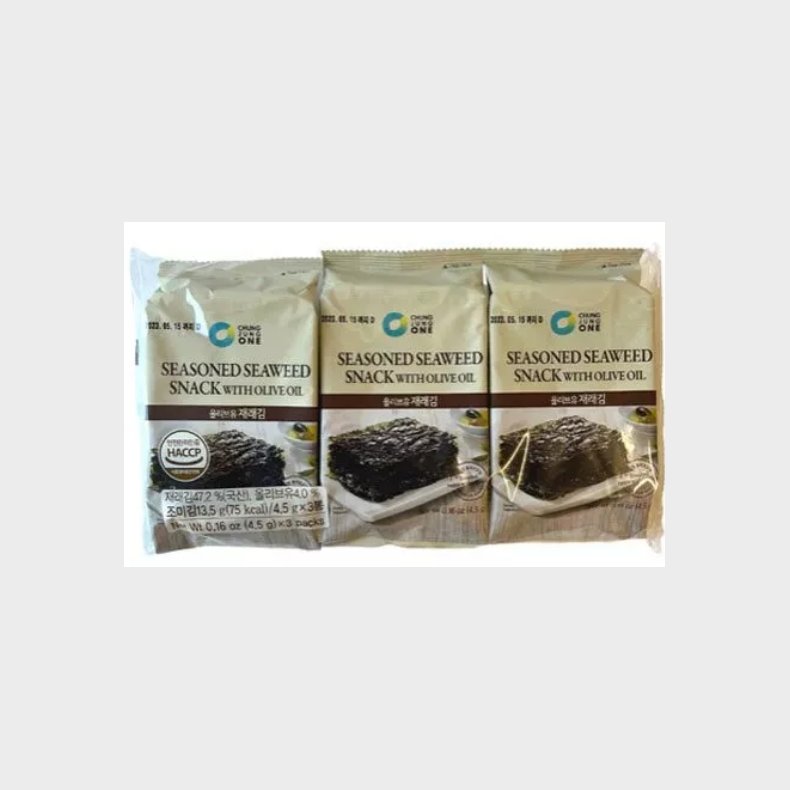 Chung Jung One Seasoned Seaweed Snack 4.5 g. x 3