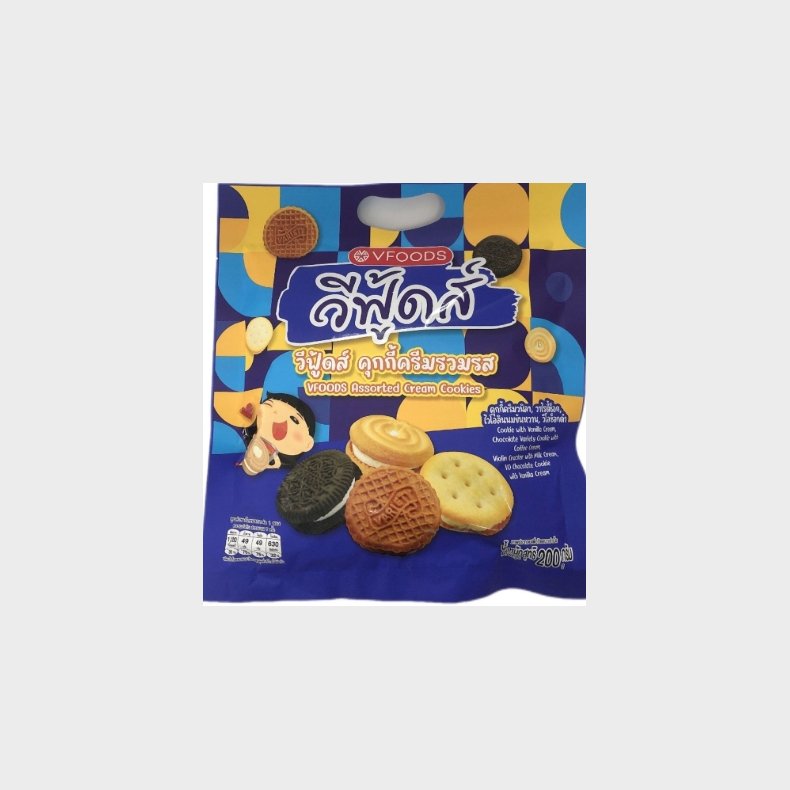 vfood assorted cream cookie 200g 