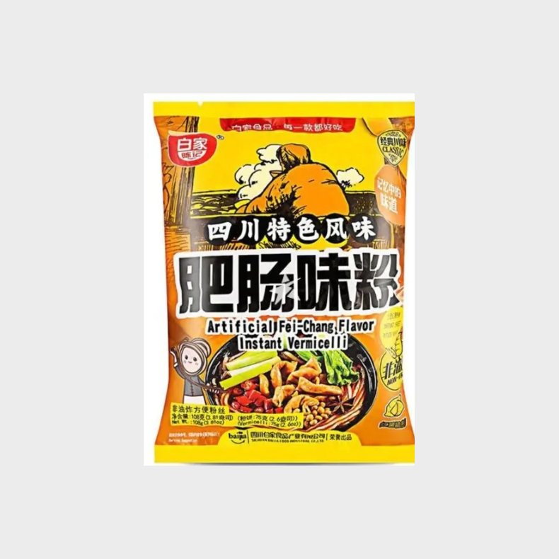 Baijia Instant Sweet Potato Vermicelli - Spicy Artificial Fei Chang Flavour 108g