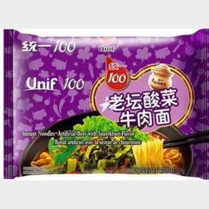 Unif 100 Instant Noodle - Artificial Beef with Sauerkraut Flavour 119g
