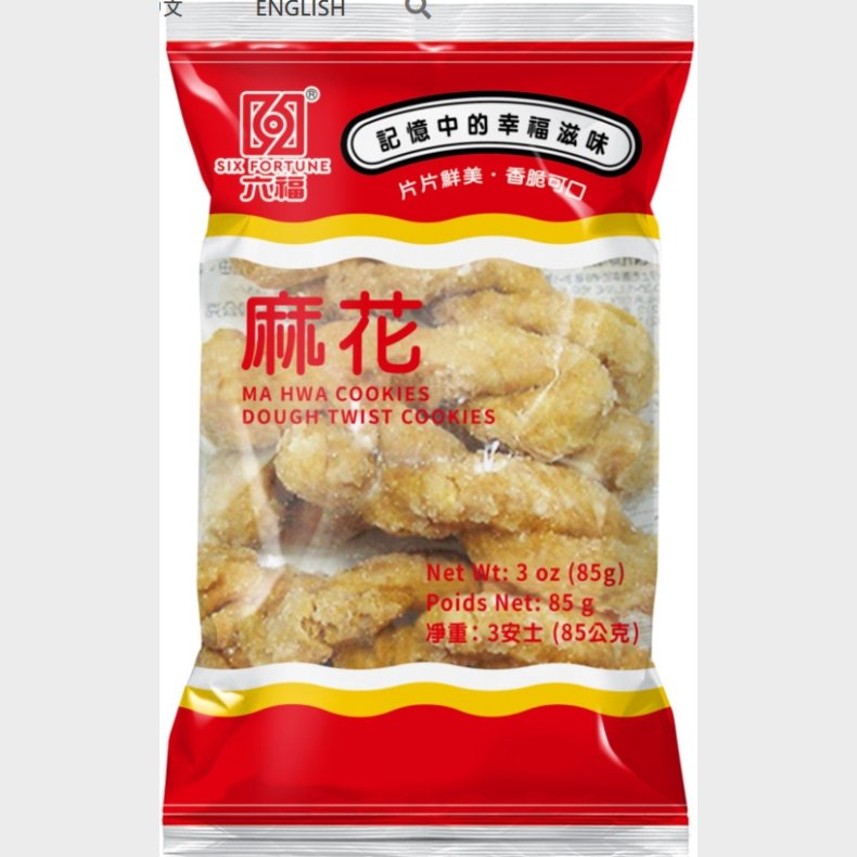 six fortune dough twist cookie 85g