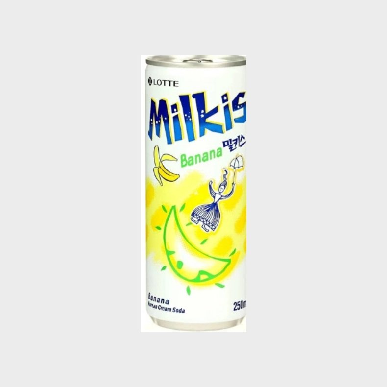 Milkis Korean Cream Soda 250ml - Banan &amp; Yoghurt Sodavand