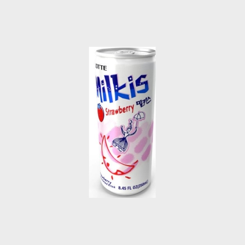 Milkis Korean Cream Soda 250ml - Jordbr &amp; Yoghurt Sodavand