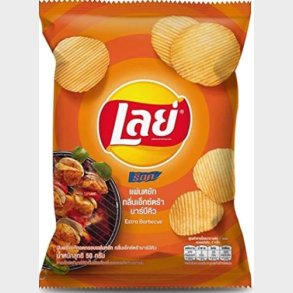LAYS Brand, Crispy Potato Chips with Extra Barbecue Flavour, 69g