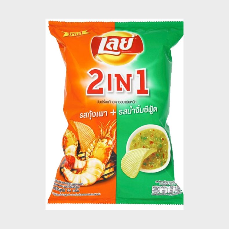 Lays  Potato Chips 2in1 (Shrimp &amp; Seafood)  75g