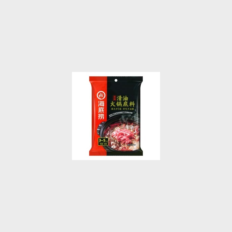 Haidilao Hotpot Base, Clear Oil &amp; Spicy 220g