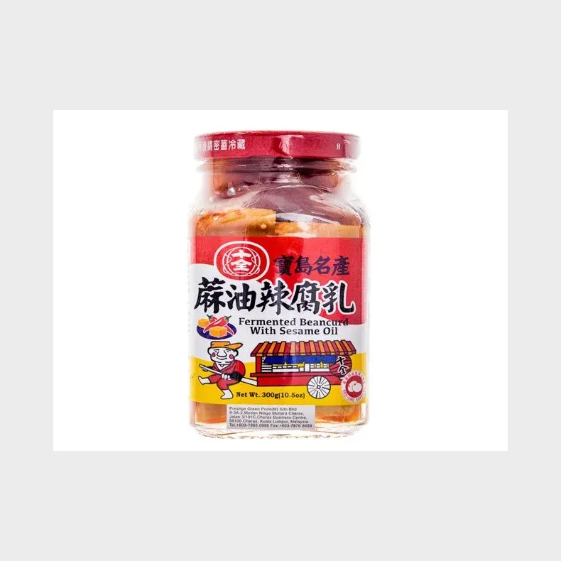 Fermenteret sojabnne i sesamolie (shih-chuan) 300 g.