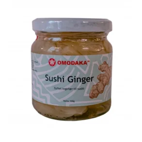 OMODAKA PREMIUM GARI - SYLTET INGEFR TIL SUSHI I GLAS 100G